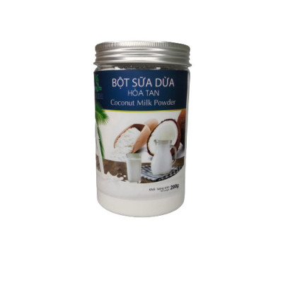 Bột Sữa Dừa  Hòa Tan VIKIN thơm  ngon , dạng hũ  200G dễ bảo quản  và sử dụng.
