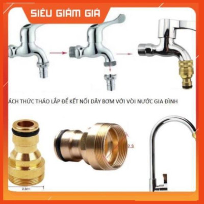 Bộ dây vòi xịt nước rửa xe, tưới cây . tăng áp 3 lần, loại 7m, 10m 206701-1 đầu đồng,cút,nồi v+ tặng túi đựng bút