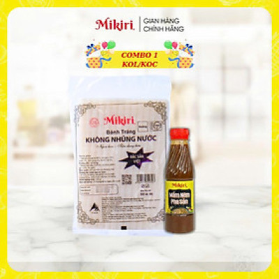 Combo 1 - Bộ bánh tráng không nhúng nước Mikiri 35 lá và mắm nêm pha sẵn 230gr