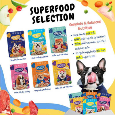 Combo 12 gói Pate Moochie dành cho chó mọi lứa tuổi