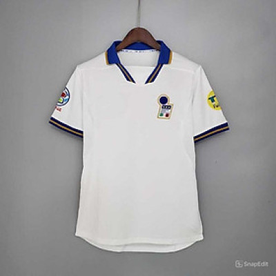 Áo Bóng Đá Retro Tuyển Ý 1996 - Sân Khách bản cao cấp vải Cotton Polyester