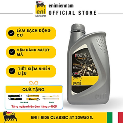 (HCM) NHỚT ENI I-RIDE CLASSIC 4T 20W50 CHO XE SỐ 1L
