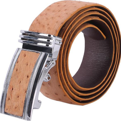 Thắt Lưng Nam Da Đà Điểu Bản Lớn Da Hột Huy Hoàng HT4435 - Vàng Bò