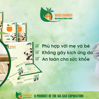 Hộp giấy rút WOOD BAMBOO 180 tờ 2 lớp