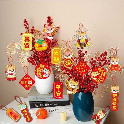 Bộ 72 Dây Treo Trang Trí Tết Hình Rồng -Trang Trí Chậu Cây Năm Mới, Dây Treo Cành Mai, Cành Quât, Cành Đào Cho Mọi Nhà - HÀNG CHÍNH HÃNG MINIIN