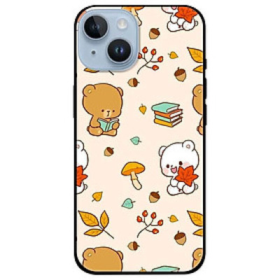 Ốp lưng dành cho Iphone 14 - Iphone 14 Plus - Iphone 14 Pro - Iphone 14 Pro Max - Hoạ Tiết Gấu Nâu Trắng