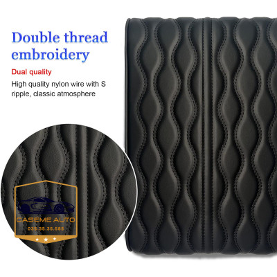 Đệm Tỳ Tay Ô Tô Cao Su Non Nguyên Khối Bọc Da Nappa – Êm Ái, Chống Mỏi, Thư Giãn Khi Lái Xe - Hàng Chính Hãng