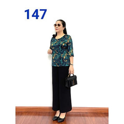 Áo Kiểu Trung Niên Tay Lỡ - Chất Liệu Lụa Satin Cao Cấp Dành Cho Người Trung Tuổi - Tuấn Tú Store