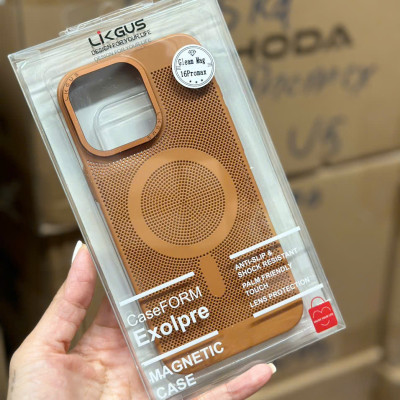 Ốp lưng lưới tản nhiệt dành cho iPhone 16 Pro , 16 Pro Max hỗ trợ sạc không dây hiệu Likgus - Hàng chính hãng