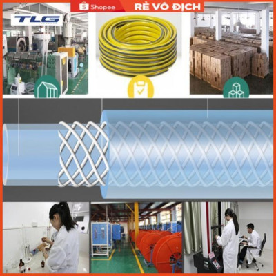 Bộ dây vòi xịt nước rửa xe,tưới cây .tăng áp 3 lần,loại 3m, 5m 206318H đầu đồng, đai+ tặng túi đựng bút