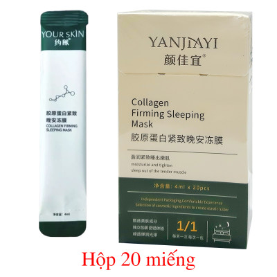 Mặt Nạ Ngủ Thạch Chứa Collagen YANJIAYI Giúp Săn Chắc và Nâng Cơ Mặt Hộp 20c - Chính Hãng
