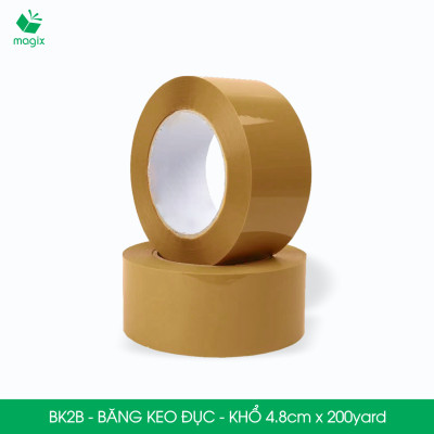 BK2B - 3 cuộn băng keo đục khổ 4.8cm x 200yard - Băng dính đóng hàng, băng keo khổ lớn