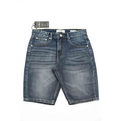Quần Short Jeans Nam Cao Cấp HUNTER X-RAYS Form Slimfit Cotton Xanh Đá Thời Thượng S46