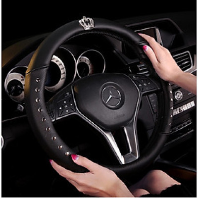 Bọc vô lăng tay lái ô tô xe hơi cao cấp đính đá gắn vương miện
