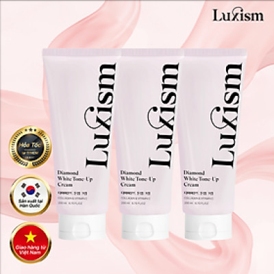 [COMBO 3 tuýp] Kem nâng tông trắng da Diamond Luxism 200ml – làm trắng da mặt & body tone-up cream
